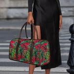 Pineapple Leaves Hawaii Pattern Print Duffle Bag