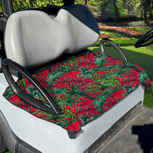 Pineapple Leaves Hawaii Pattern Print Golf Cart Seat Cover