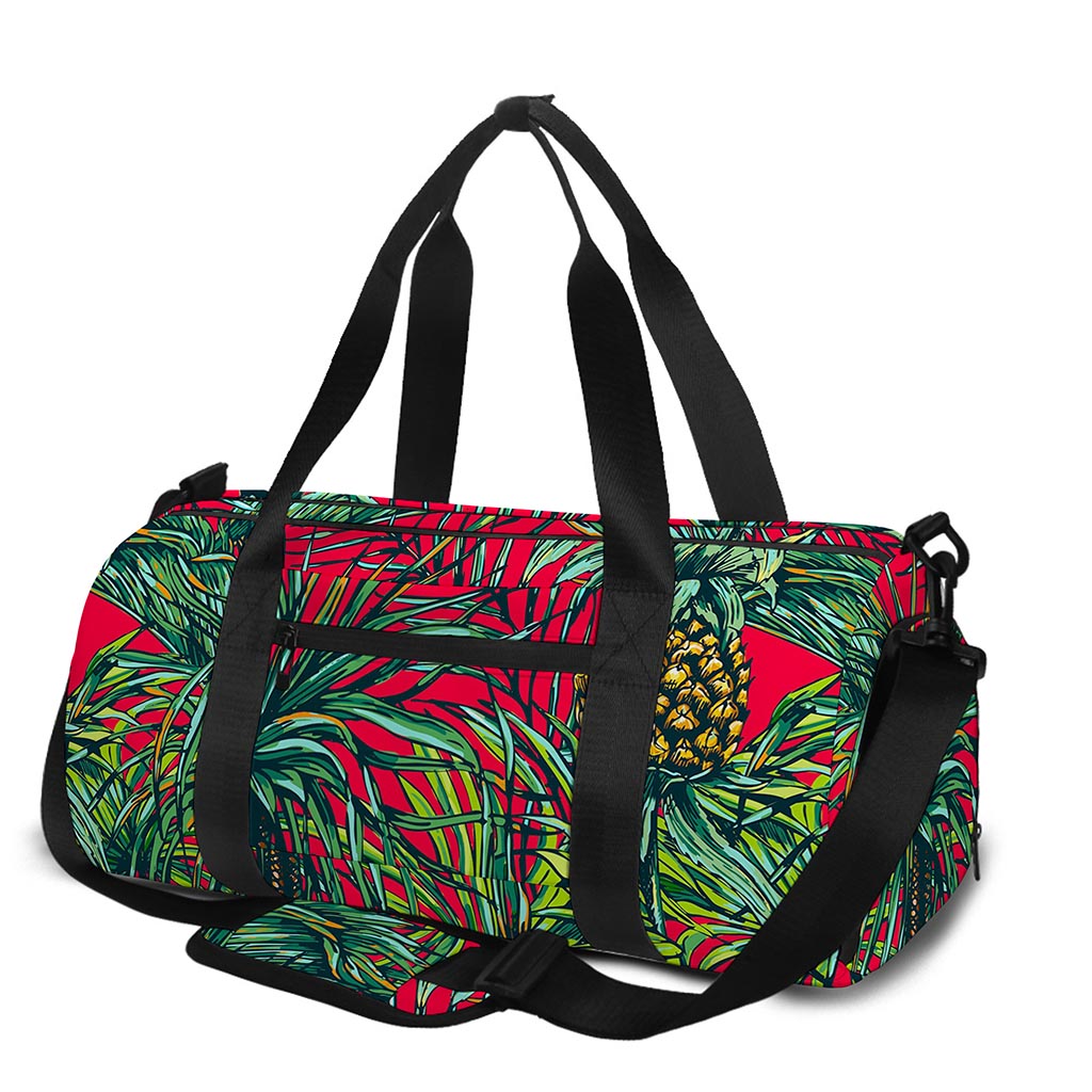 Pineapple Leaves Hawaii Pattern Print Gym Bag