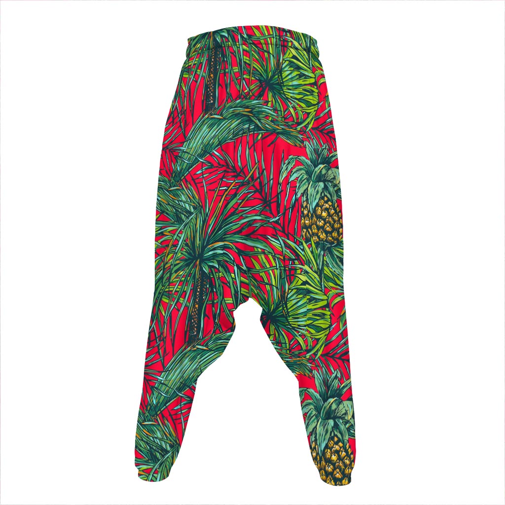 Pineapple Leaves Hawaii Pattern Print Hammer Pants