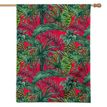 Pineapple Leaves Hawaii Pattern Print House Flag