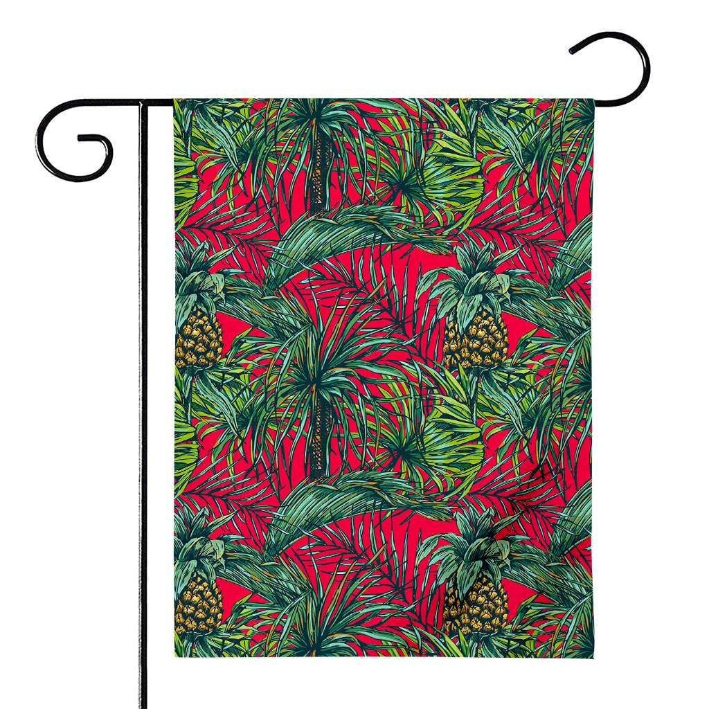 Pineapple Leaves Hawaii Pattern Print House Flag