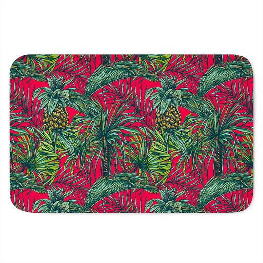 Pineapple Leaves Hawaii Pattern Print Indoor Door Mat