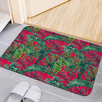 Pineapple Leaves Hawaii Pattern Print Indoor Door Mat