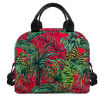 Pineapple Leaves Hawaii Pattern Print Insulated Lunch Bag