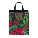 Pineapple Leaves Hawaii Pattern Print Insulated Lunch Tote