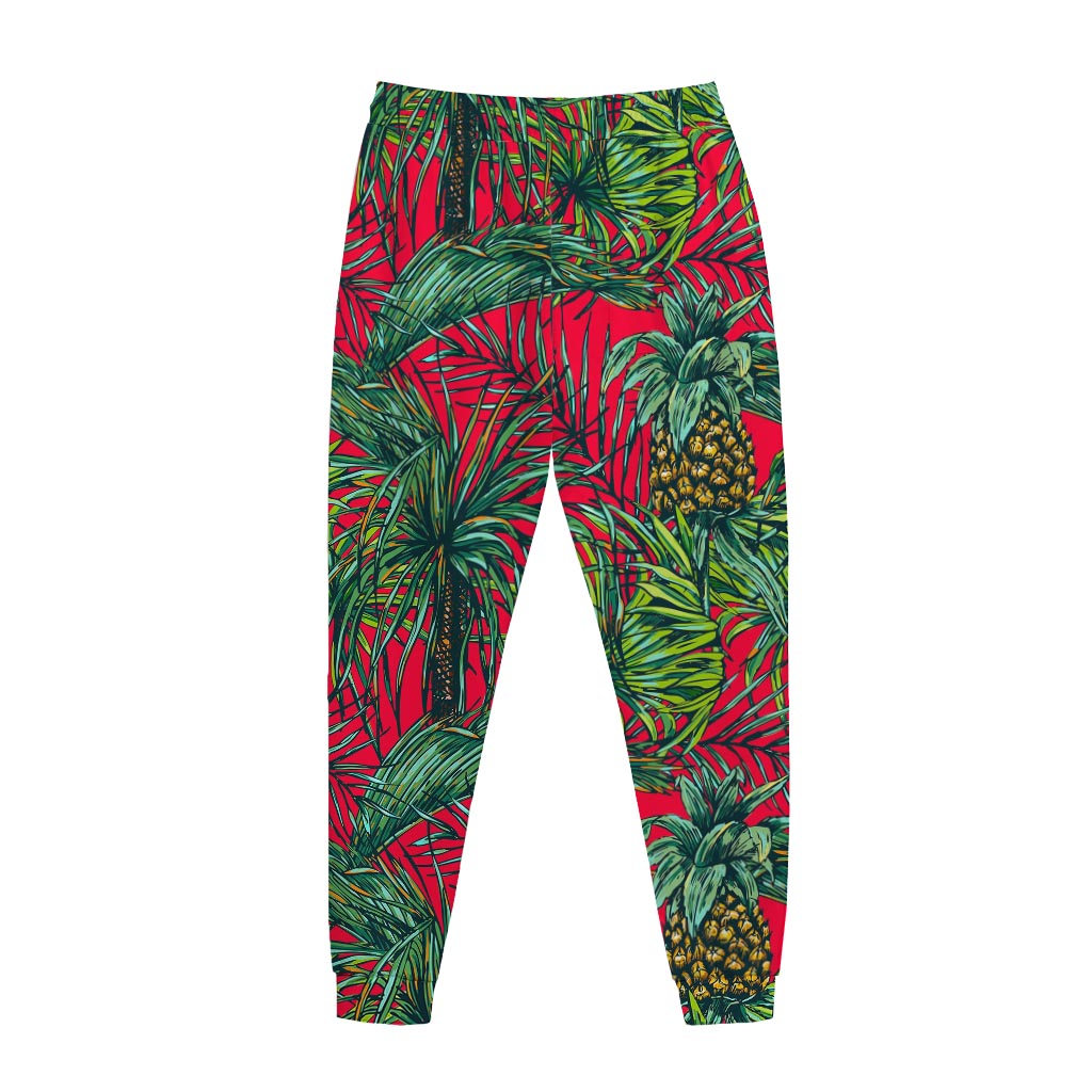 Pineapple Leaves Hawaii Pattern Print Jogger Pants