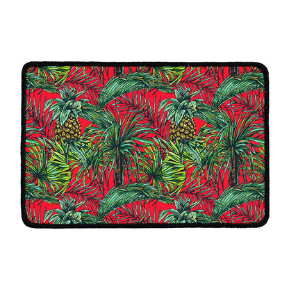 Pineapple Leaves Hawaii Pattern Print Kitchen Mat