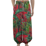 Pineapple Leaves Hawaii Pattern Print Lantern Pants