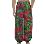 Pineapple Leaves Hawaii Pattern Print Lantern Pants