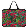 Pineapple Leaves Hawaii Pattern Print Laptop Sleeve With Handle