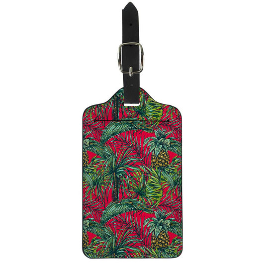 Pineapple Leaves Hawaii Pattern Print Luggage Tag