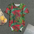 Pineapple Leaves Hawaii Pattern Print Men's Bodysuit