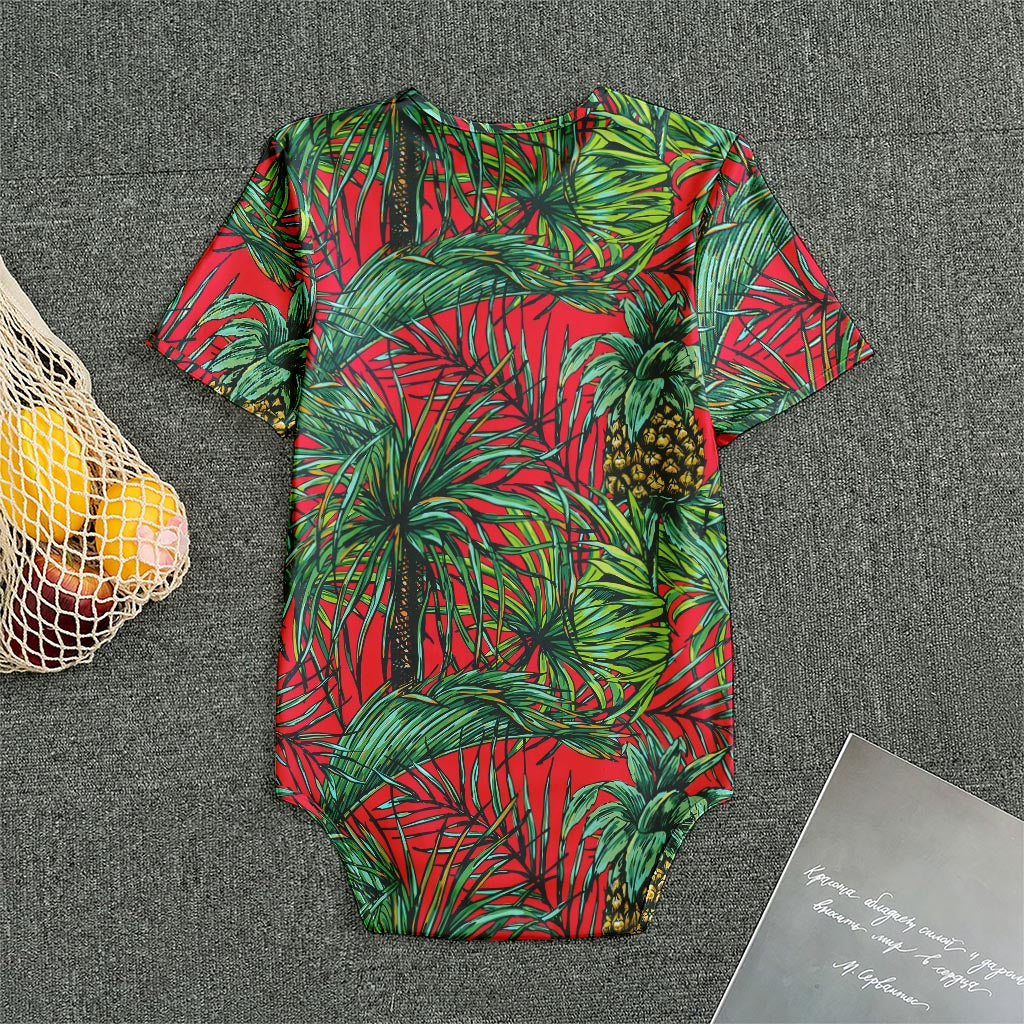 Pineapple Leaves Hawaii Pattern Print Men's Bodysuit