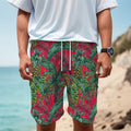 Pineapple Leaves Hawaii Pattern Print Men's Cargo Shorts