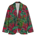 Pineapple Leaves Hawaii Pattern Print Men's Cotton Blazer
