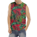 Pineapple Leaves Hawaii Pattern Print Men's Fitness Tank Top