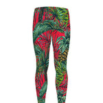 Pineapple Leaves Hawaii Pattern Print Men's leggings