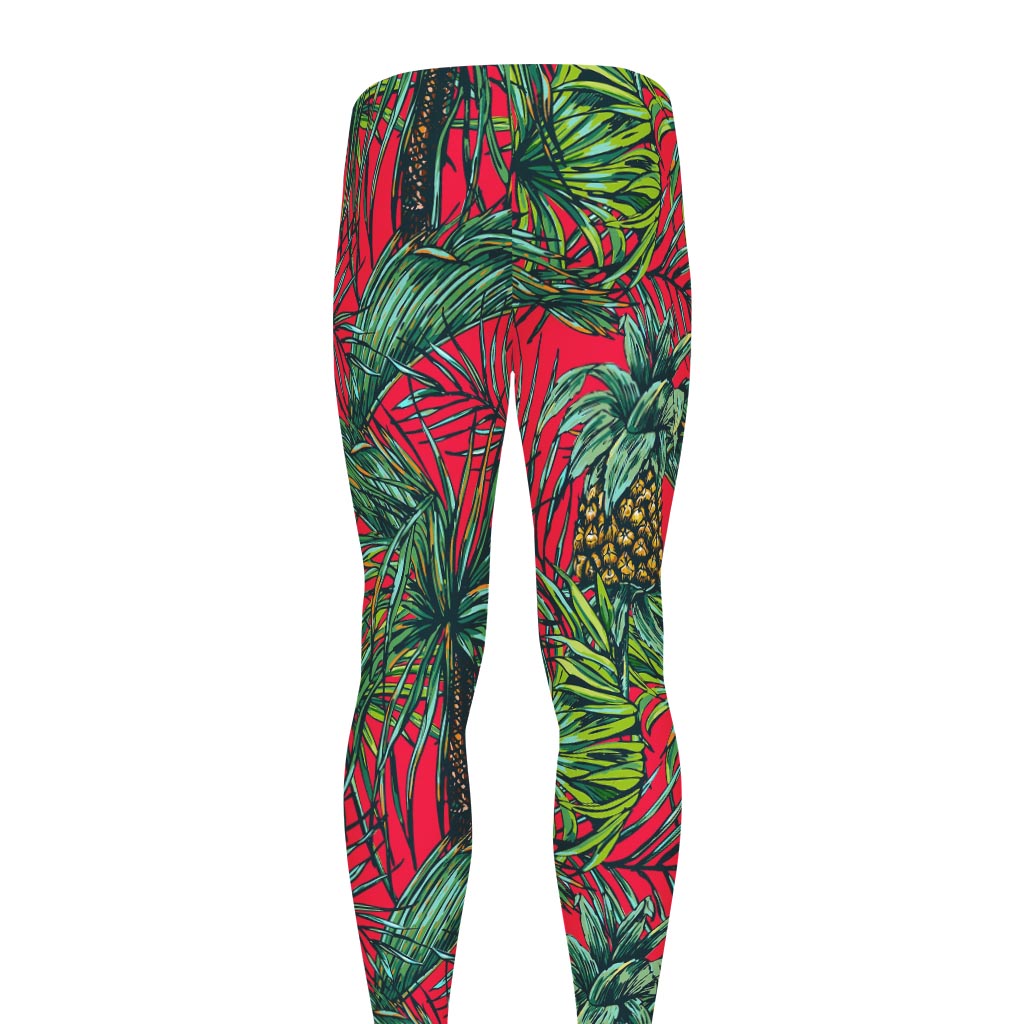 Pineapple Leaves Hawaii Pattern Print Men's leggings