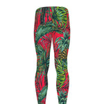 Pineapple Leaves Hawaii Pattern Print Men's leggings