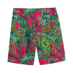 Pineapple Leaves Hawaii Pattern Print Men's Sports Shorts