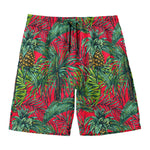 Pineapple Leaves Hawaii Pattern Print Men's Swim Trunks