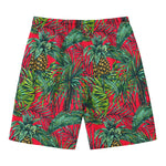 Pineapple Leaves Hawaii Pattern Print Men's Swim Trunks