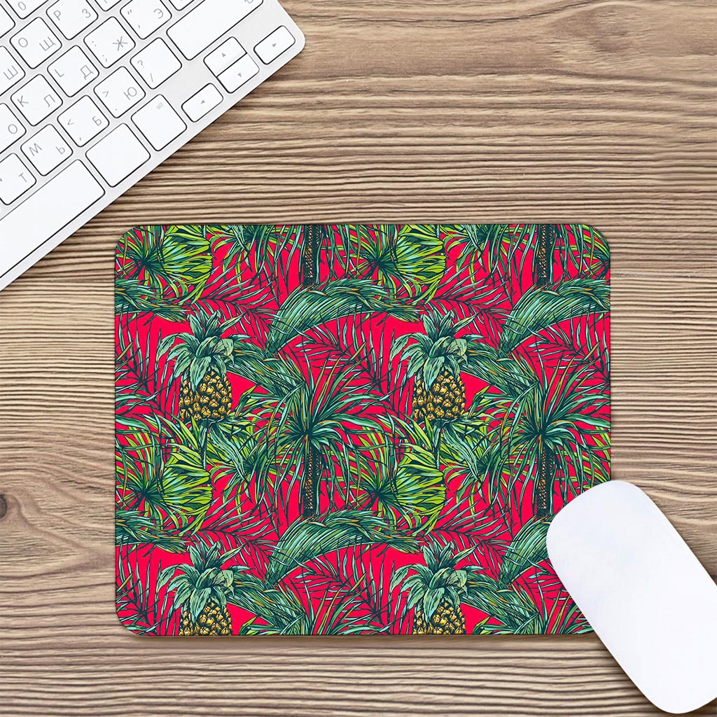 Pineapple Leaves Hawaii Pattern Print Mouse Pad