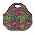 Pineapple Leaves Hawaii Pattern Print Neoprene Lunch Bag