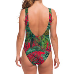 Pineapple Leaves Hawaii Pattern Print One Piece Swimsuit