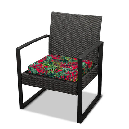 Pineapple Leaves Hawaii Pattern Print Outdoor Seat Cushion Cover