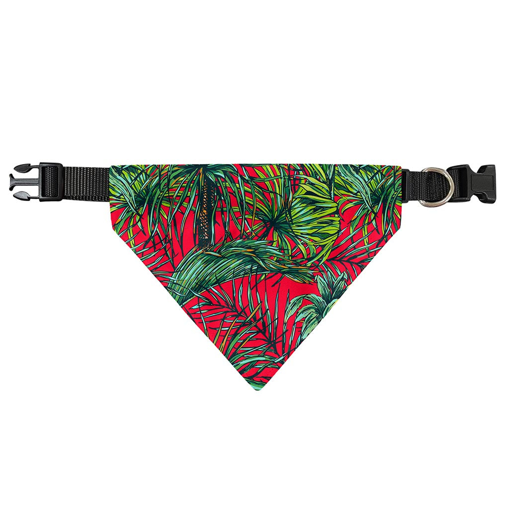 Pineapple Leaves Hawaii Pattern Print Over The Collar Dog Bandana