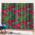 Pineapple Leaves Hawaii Pattern Print Pencil Pleat Curtains