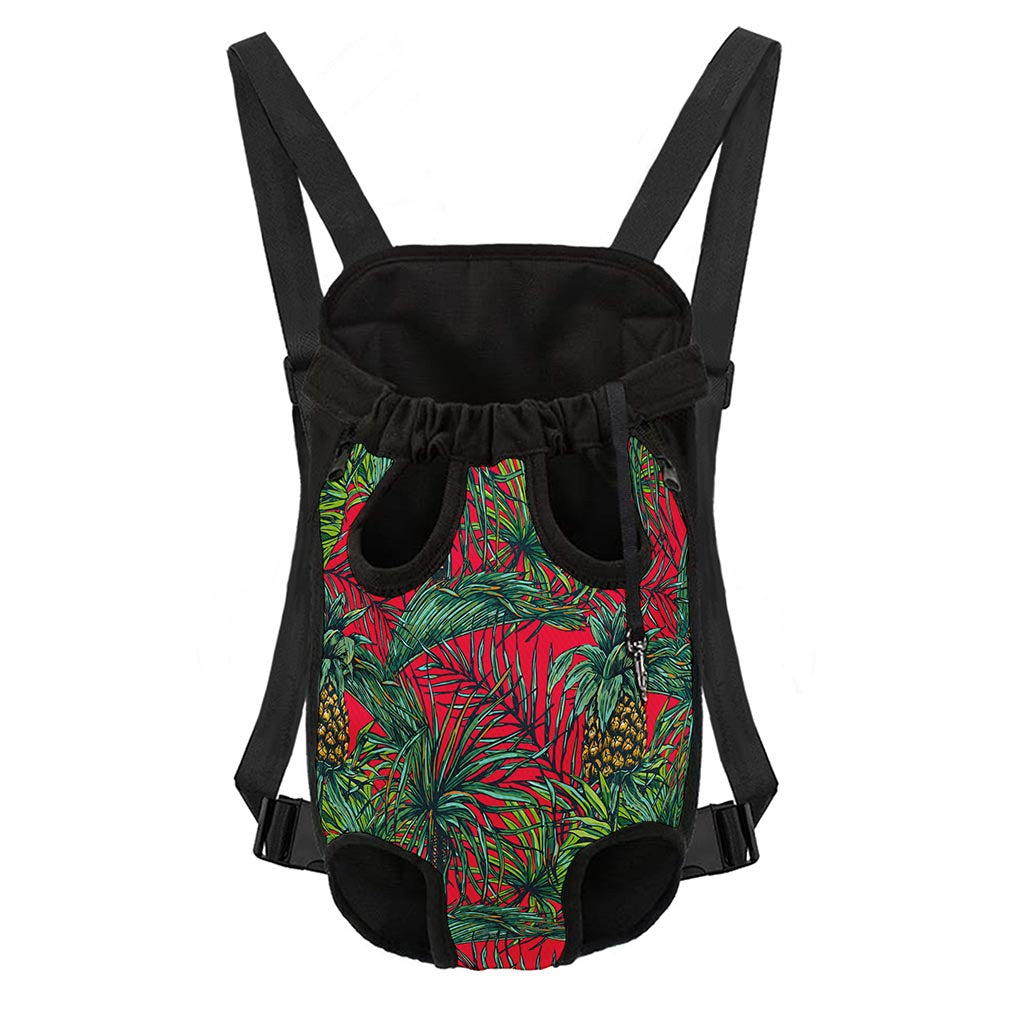 Pineapple Leaves Hawaii Pattern Print Pet Carrier Backpack