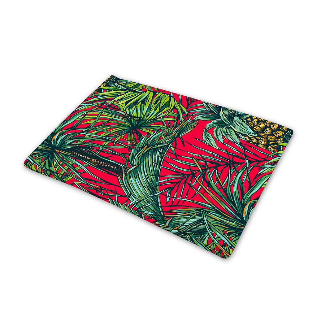 Pineapple Leaves Hawaii Pattern Print Pet Cooling Mat Cover