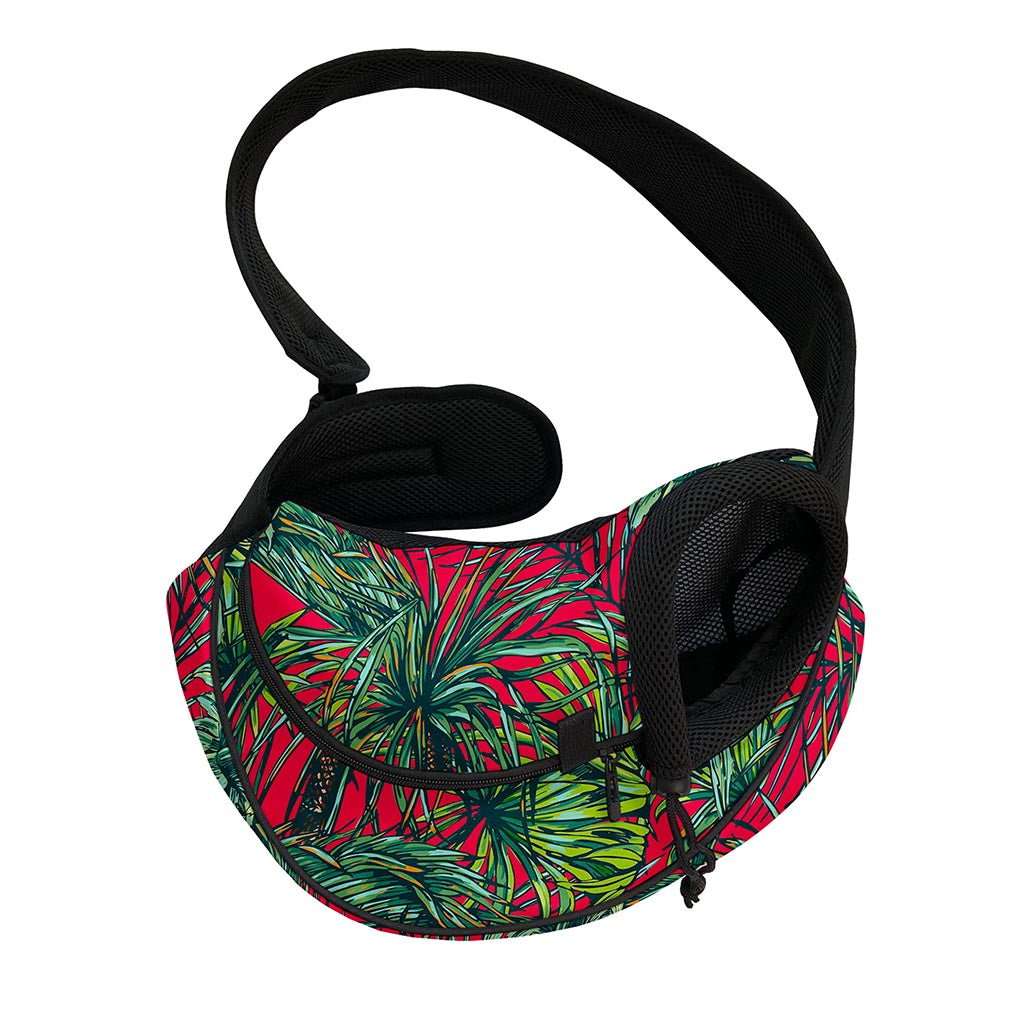 Pineapple Leaves Hawaii Pattern Print Pet Sling Carrier