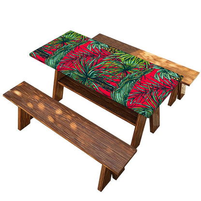 Pineapple Leaves Hawaii Pattern Print Picnic Table Cover