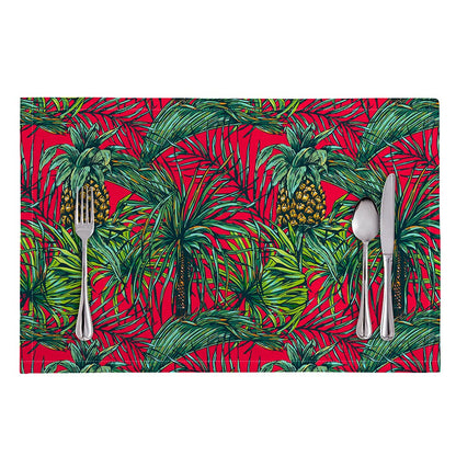 Pineapple Leaves Hawaii Pattern Print Placemat