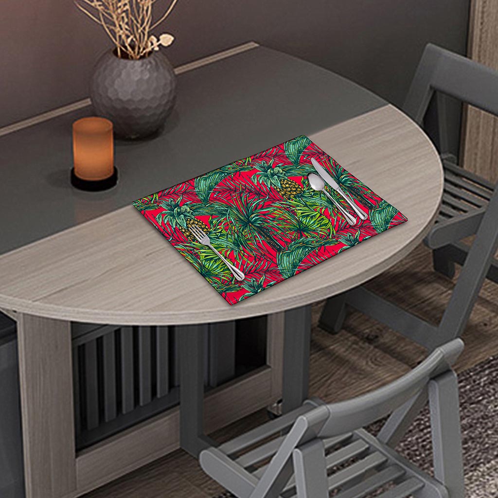 Pineapple Leaves Hawaii Pattern Print Placemat