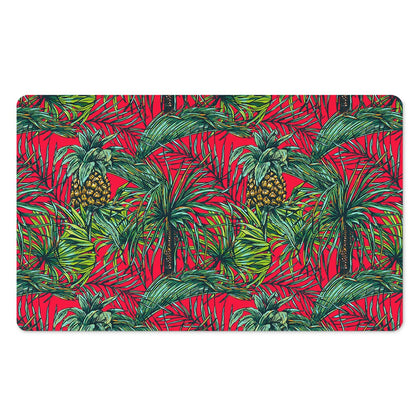 Pineapple Leaves Hawaii Pattern Print Polyester Doormat
