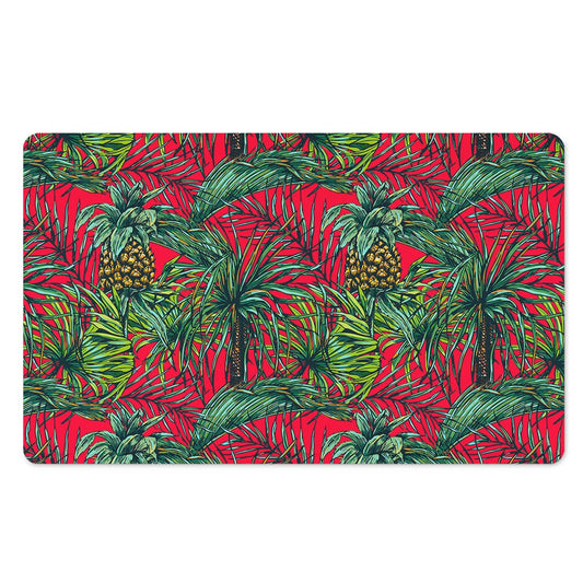 Pineapple Leaves Hawaii Pattern Print Polyester Doormat