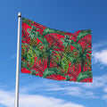 Pineapple Leaves Hawaii Pattern Print Polyester Flag