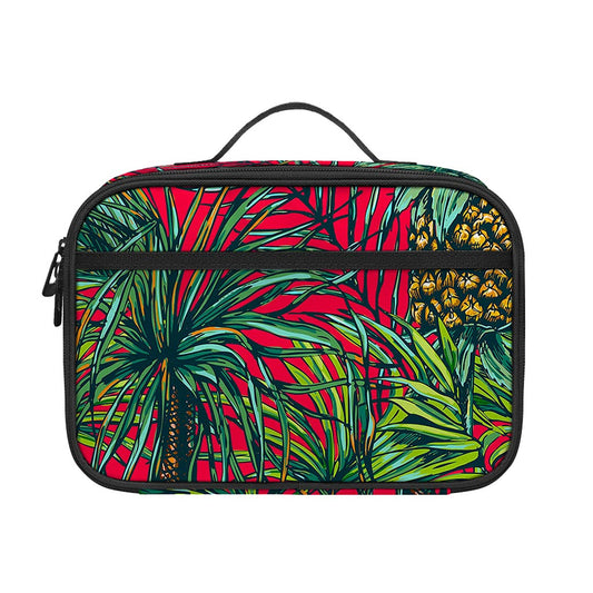 Pineapple Leaves Hawaii Pattern Print Portable Lunch Bag