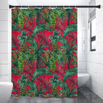 Pineapple Leaves Hawaii Pattern Print Premium Shower Curtain