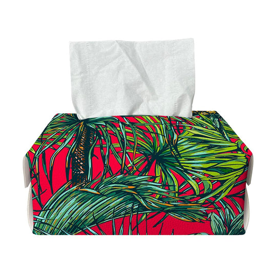 Pineapple Leaves Hawaii Pattern Print Rectangle Tissue Box Cover