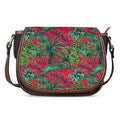 Pineapple Leaves Hawaii Pattern Print Saddle Bag