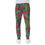 Pineapple Leaves Hawaii Pattern Print Scuba Joggers