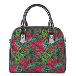 Pineapple Leaves Hawaii Pattern Print Shoulder Handbag