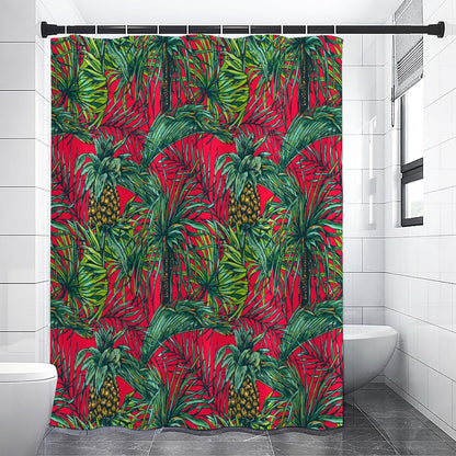 Pineapple Leaves Hawaii Pattern Print Shower Curtain