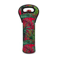 Pineapple Leaves Hawaii Pattern Print Single Neoprene Wine Tote